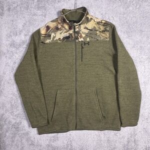 Under Armour Jacket Men 2XL Specialist 2.0 Full Zip Fleece Barren Camo Tech Hunt